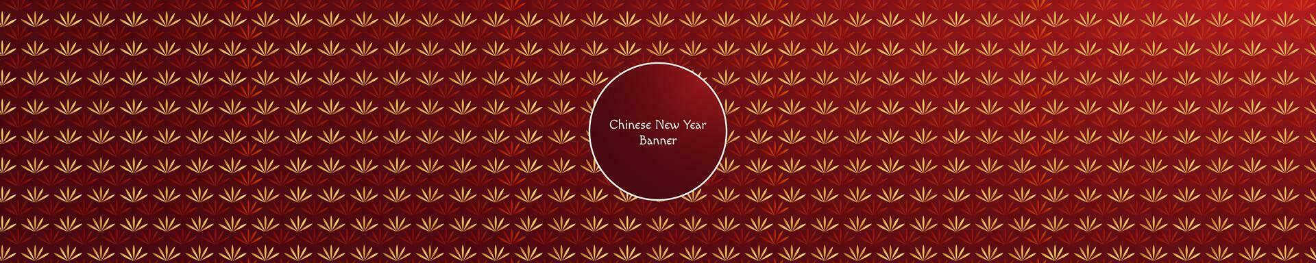 Horizontal Chinese New Year Asian Background Header. Vector Illustration. EPS 10.