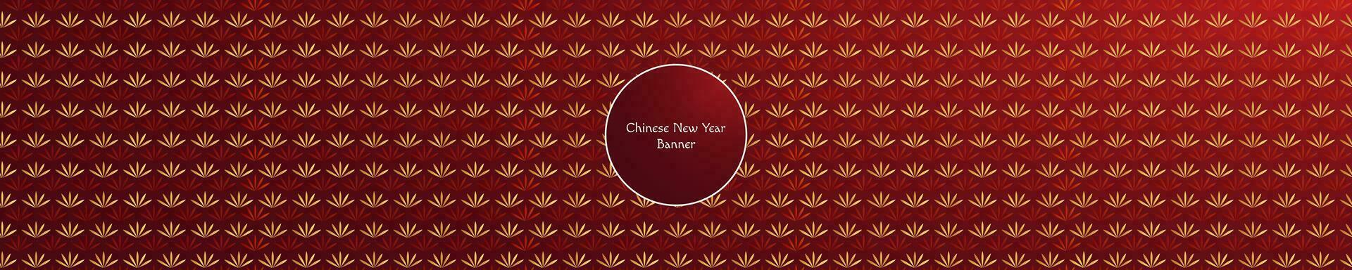 Horizontal Chinese New Year Asian Background Header. Vector Illustration. EPS 10.