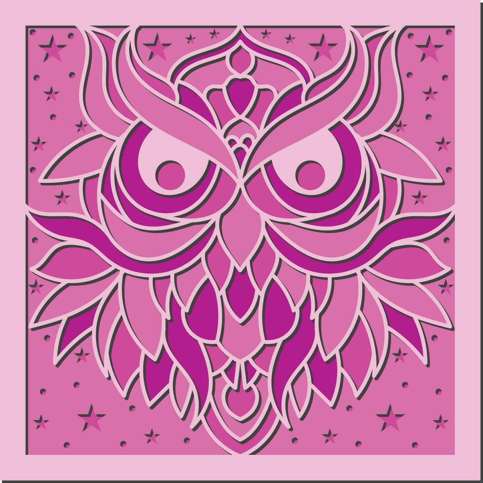 owl invitaion card laser cut design  3d Owl Shadow box laser cut design vector