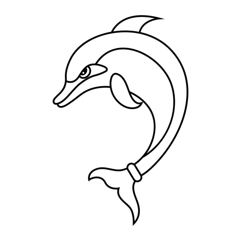 Dolphin Mandala Coloring Page Enchanting Dolphin Mandala Unleash Your Creativity Through Coloring vector