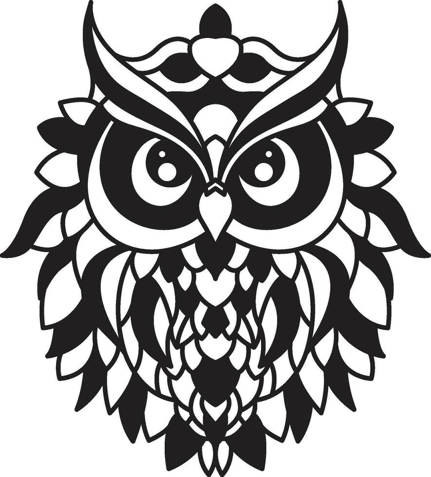 owl Mandala Coloring Page Enchanting owl Mandala Unleash Your Creativity Through Coloring vector