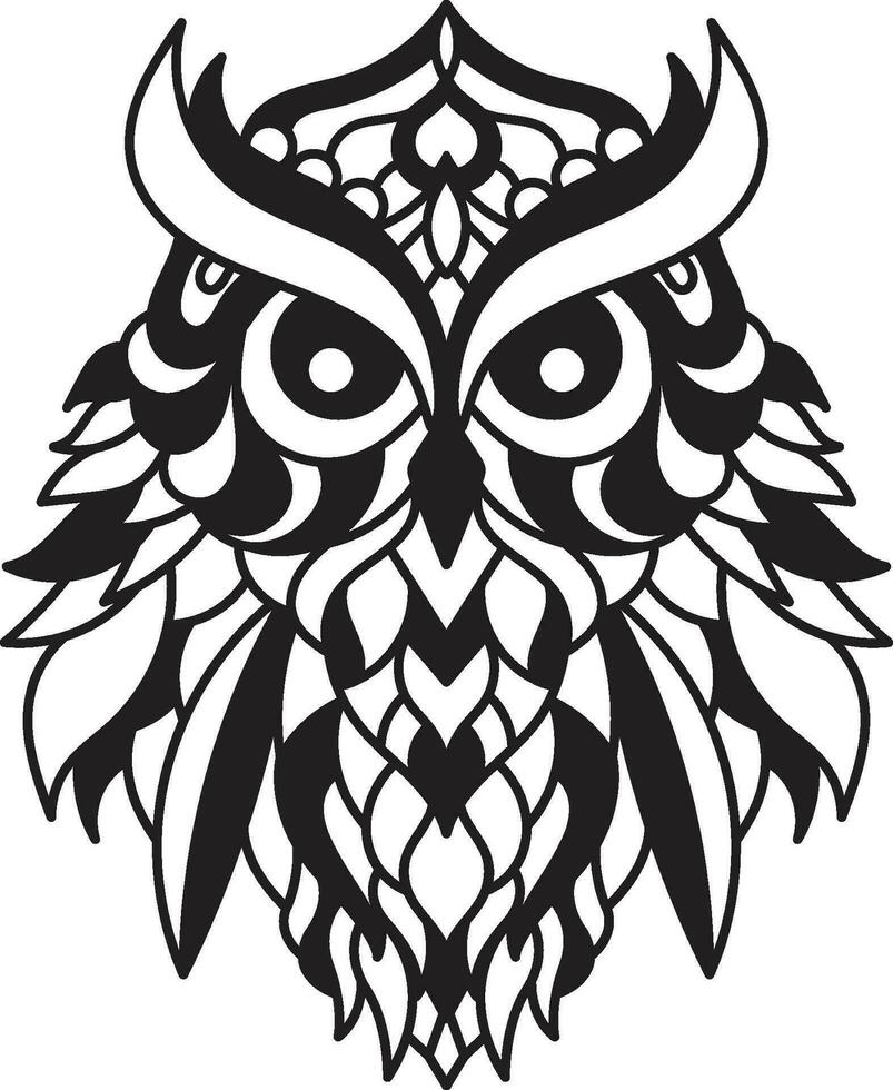 owl Mandala Coloring Page Enchanting owl Mandala Unleash Your Creativity Through Coloring vector