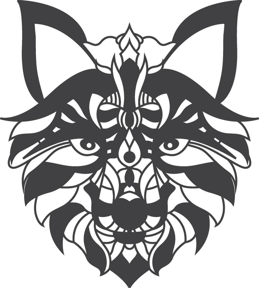 Wolf Mandala Coloring Page Enchanting Wolf Mandala Unleash Your Creativity Through Coloring vector