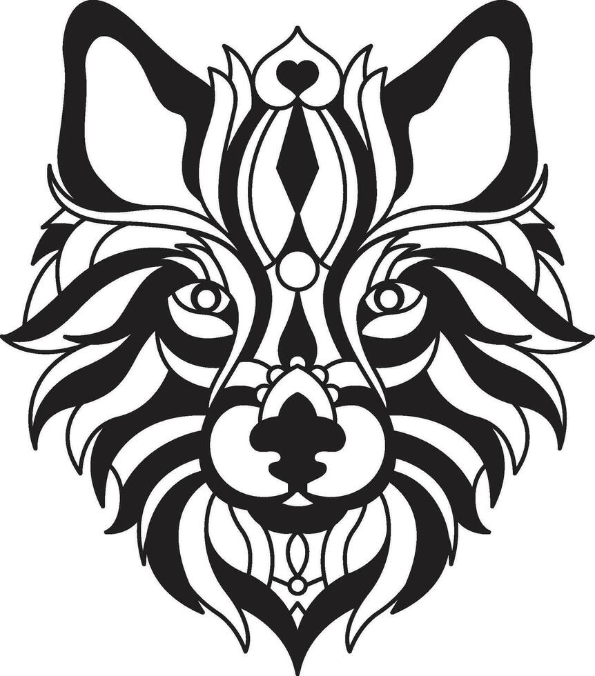 Wolf Mandala Coloring Page Enchanting Wolf Mandala Unleash Your