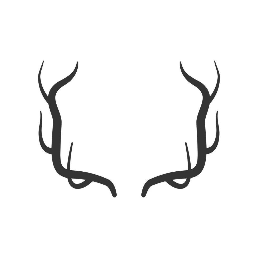 Deer antlers graphic vector design illustration