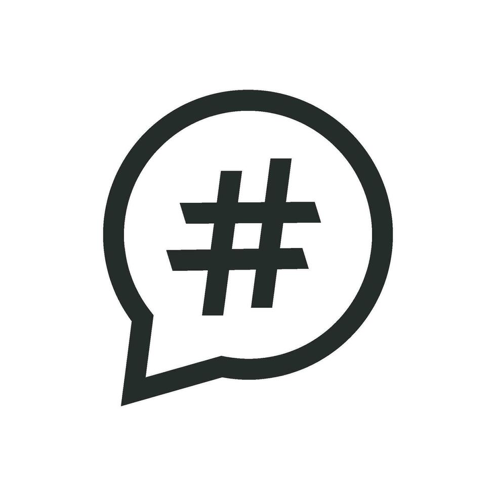 Hash tag icon graphic vector design illustration