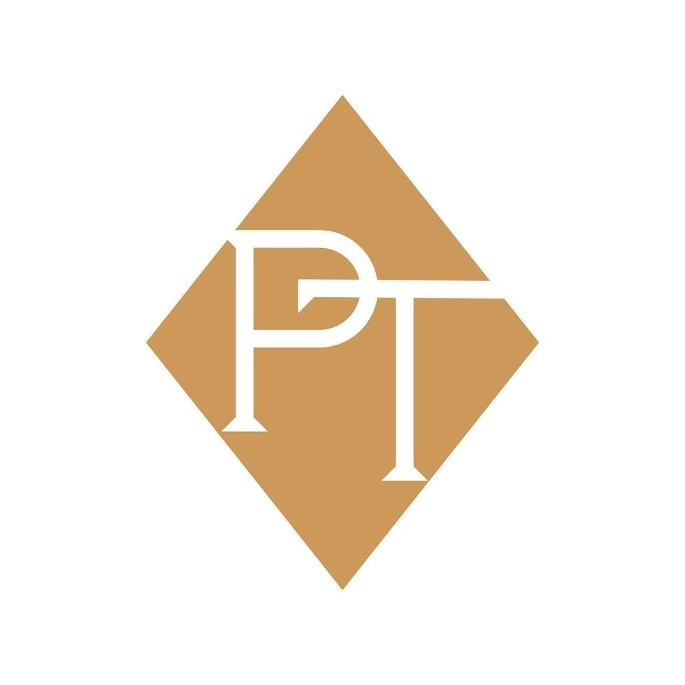 PT monogram logo  symbol vector design illustration