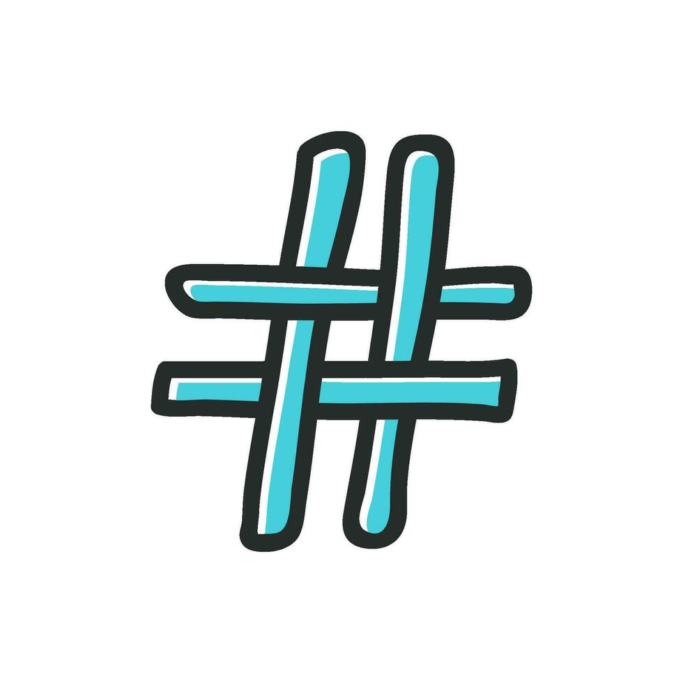 Hash tag icon graphic vector design illustration