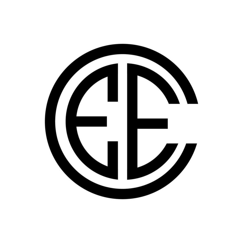 EEC monogram vector design illustration