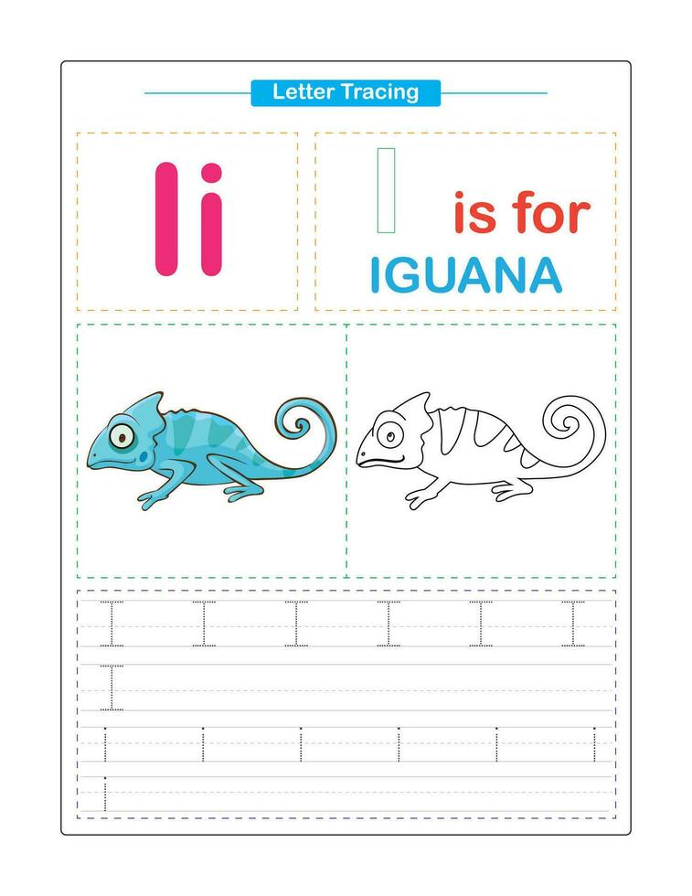 Uppercase and Lowercase. Cute children. Colorful ABC alphabet tracing. Practice worksheet for kids. Learning English vocabulary and handwriting. Letter Trace. Vector illustration
