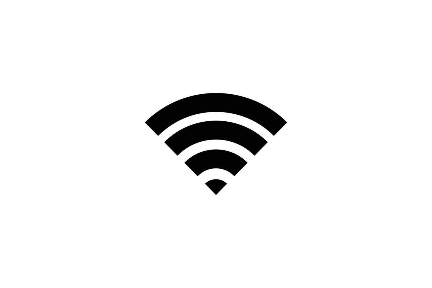 Trendy wifi icon logo design template on white background vector