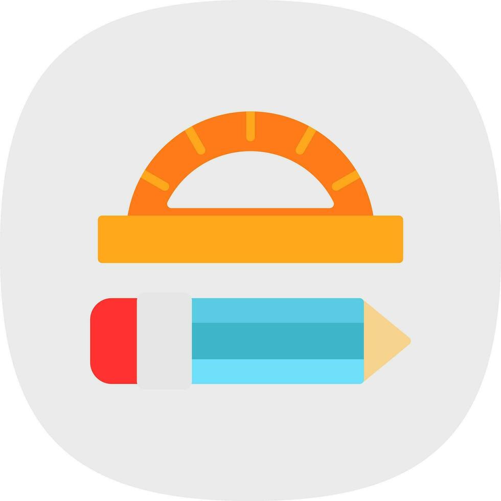 Protractor Vector Icon Design