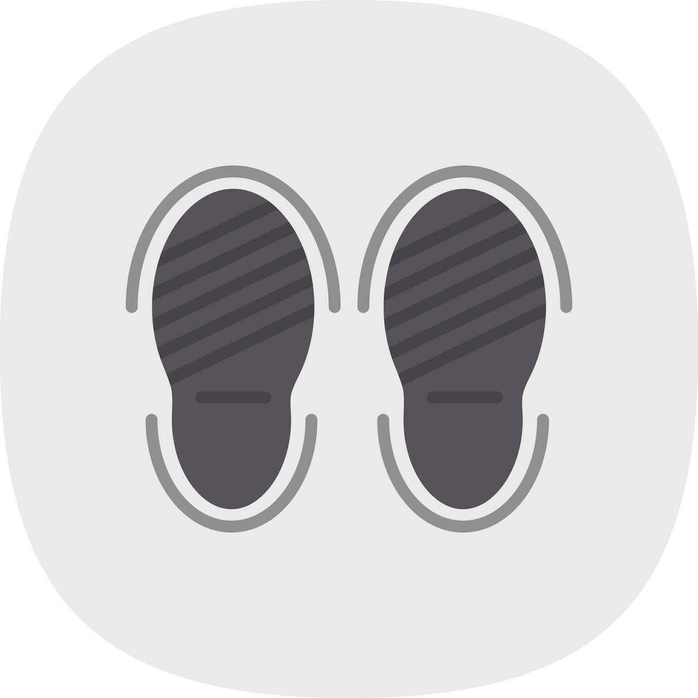 Snowy footprints Vector Icon Design