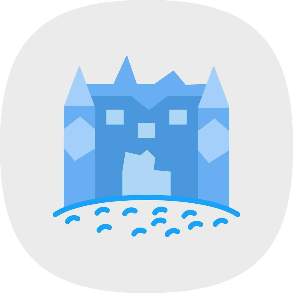 Ice castle Vector Icon Design