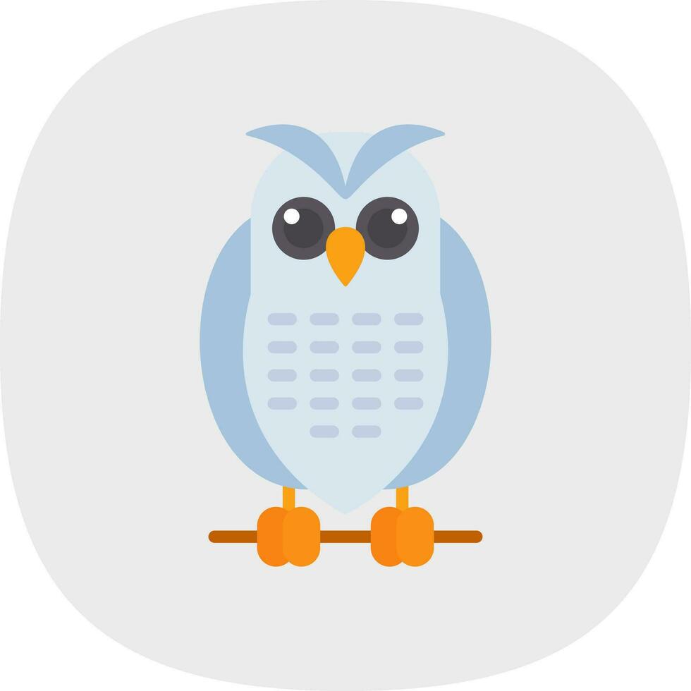 Snowy owl Vector Icon Design
