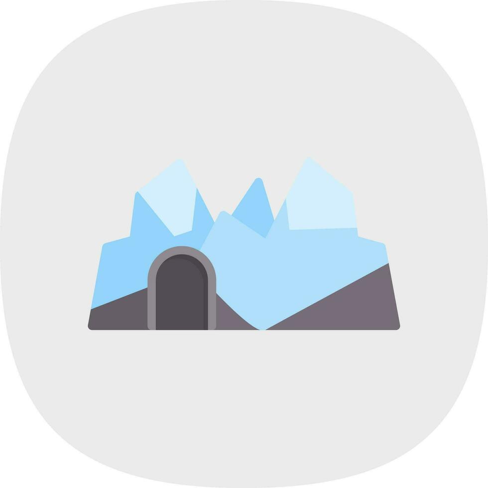 Ice cave Vector Icon Design