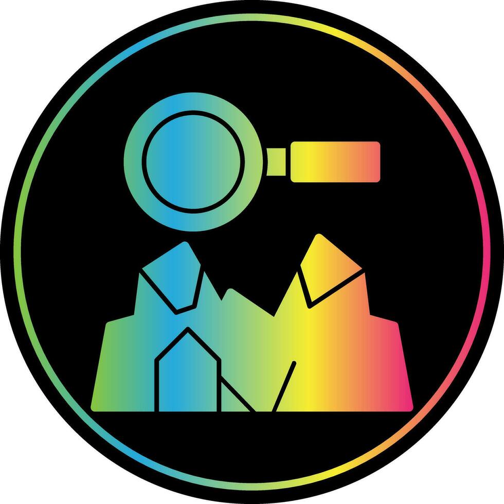 Ice cave exploration Vector Icon Design