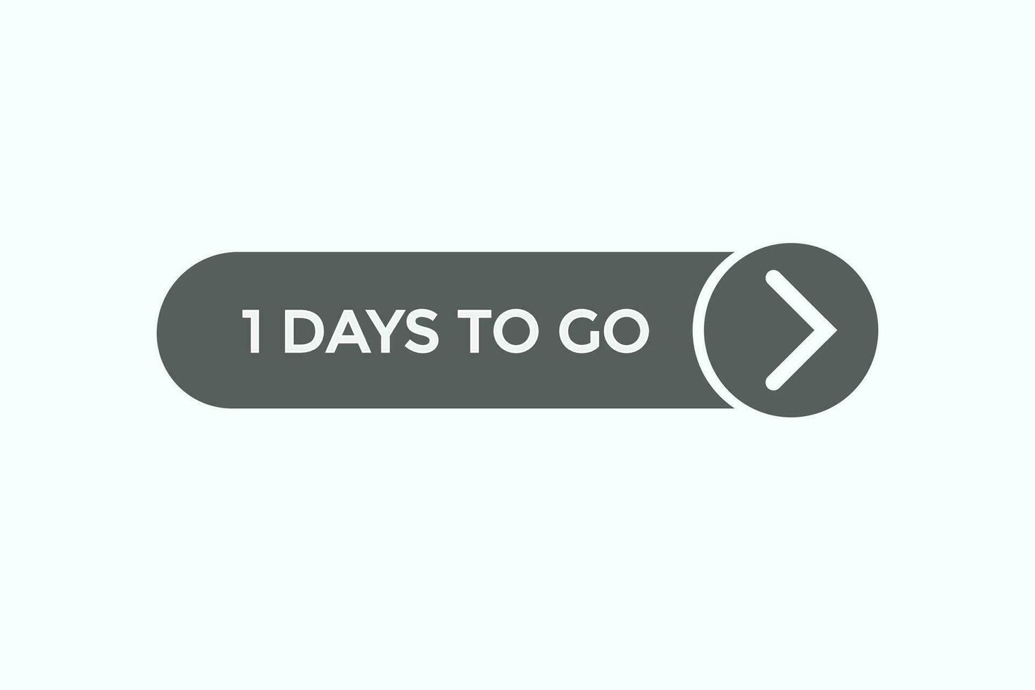 1days, left countdown to go one time template,1  day countdown left banner label button vector