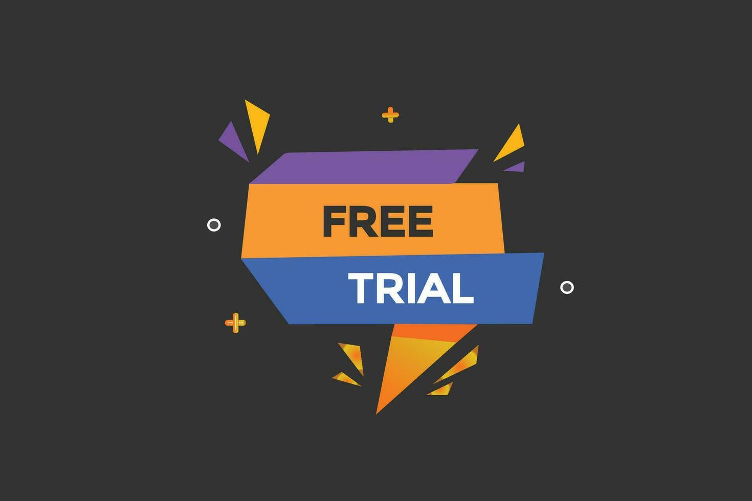 news free trial, level, sign, speech, bubble  banner, vector