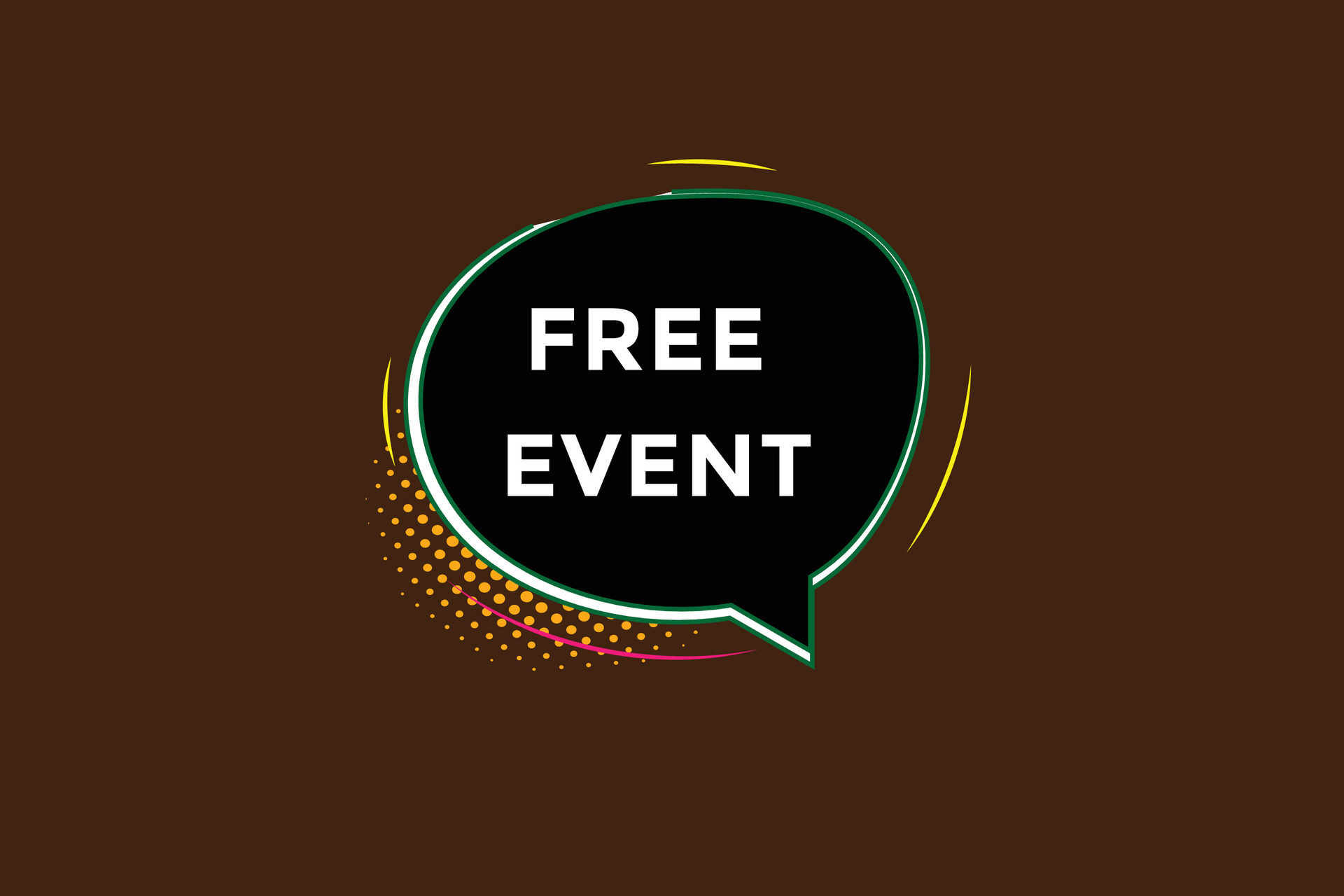 news free event, level, sign, speech, bubble banner, 27274313 Vector ...