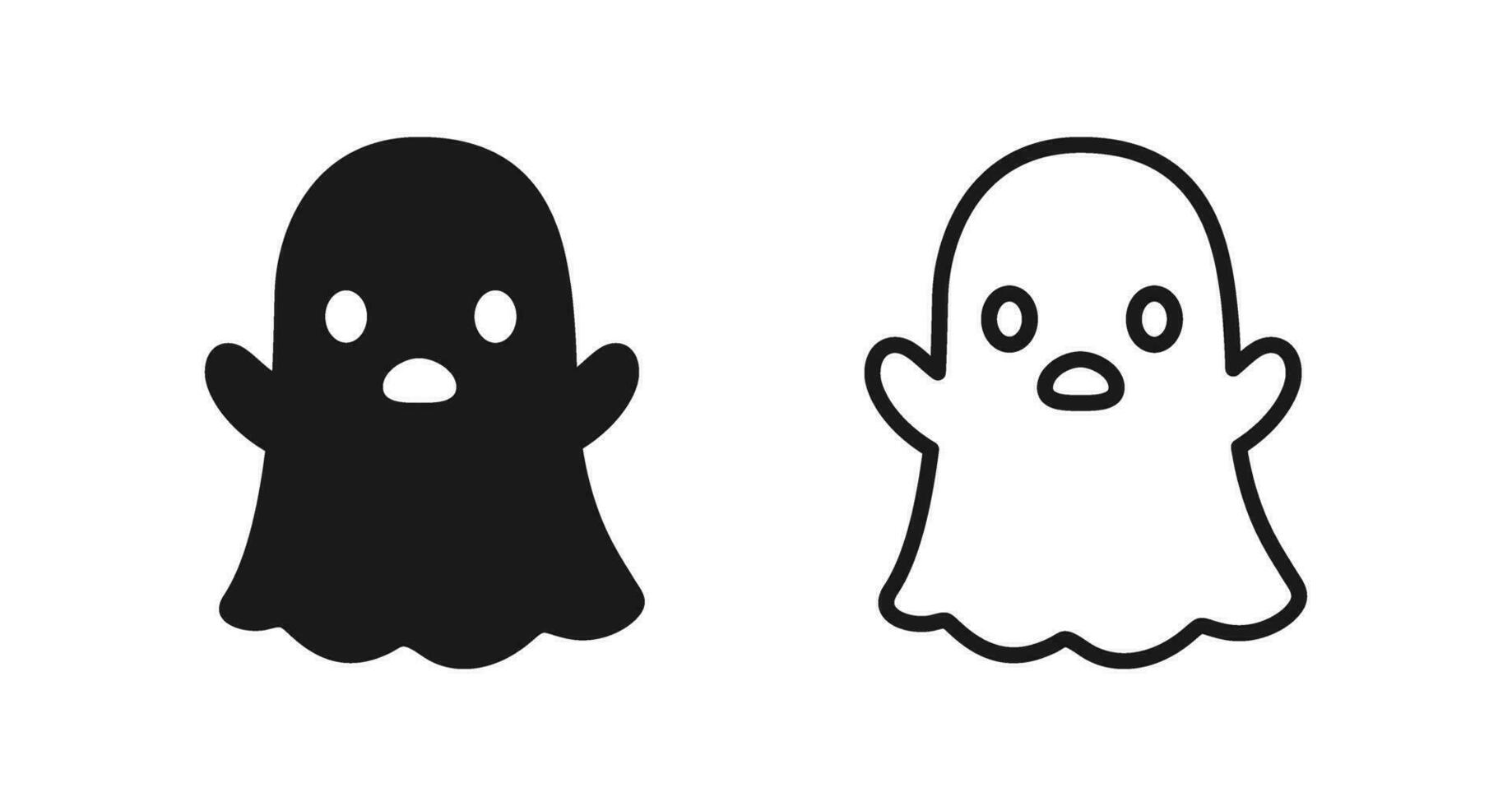 Halloween Ghost White Cartoon Horror Flat Icon Element Available For  Commercial Use PNG Images