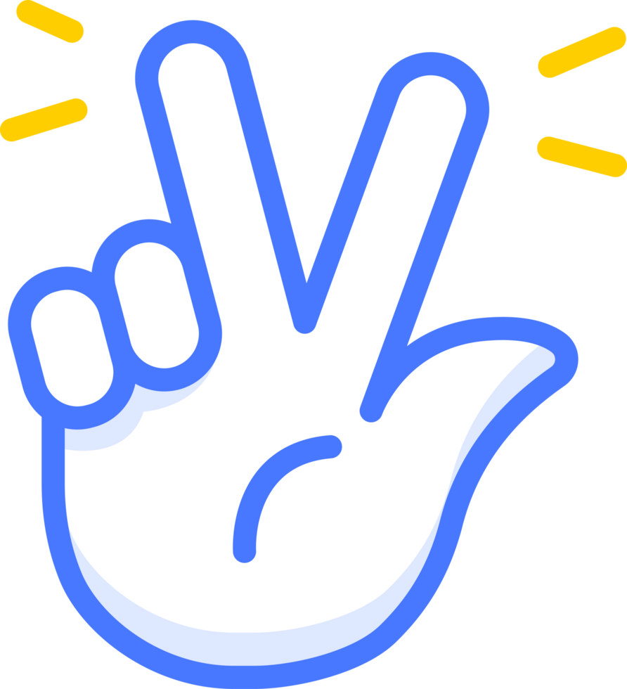 paix main signe main emoji autocollant icône png