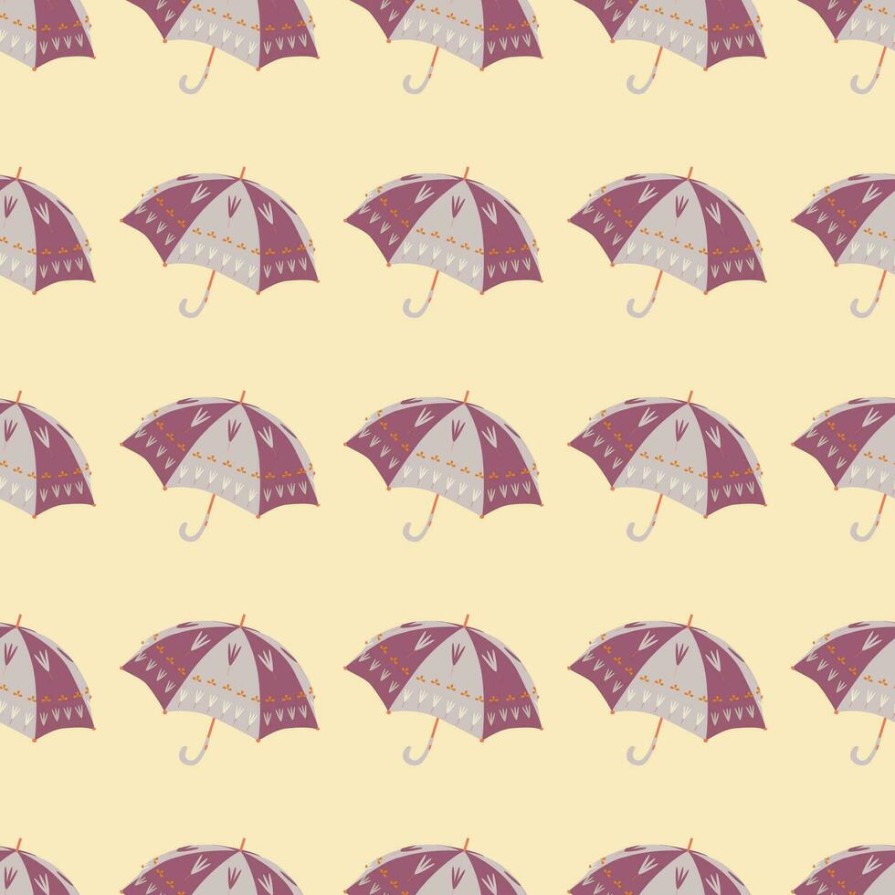 Pattern with umbrella. Hello autumn. Elements on the autumn theme. vector