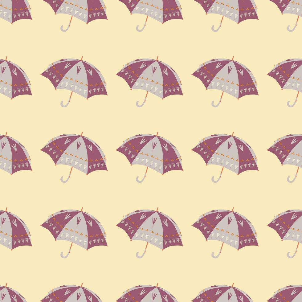 Pattern with umbrella. Hello autumn. Elements on the autumn theme. vector