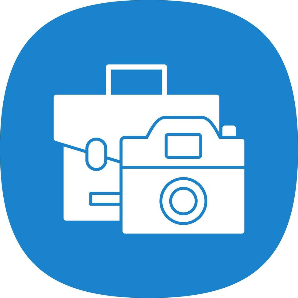 Camera Bag Vector Icon Design