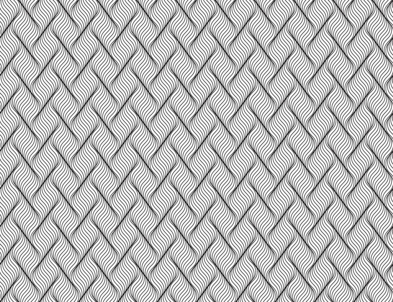 Abstratc background of swirle lines. Black and white line pattern with optical illusion effect. vector