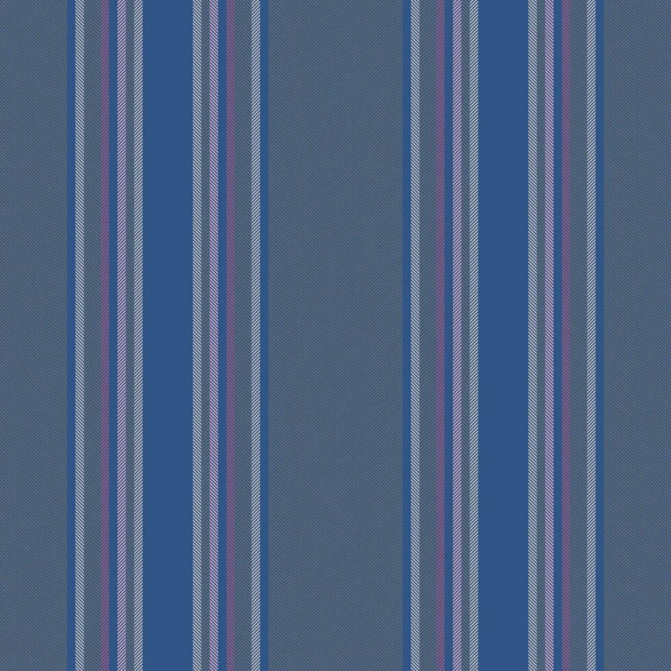 Vertical lines stripe pattern in blue. Vector stripes background fabric texture. Geometric striped line seamless abstract design.