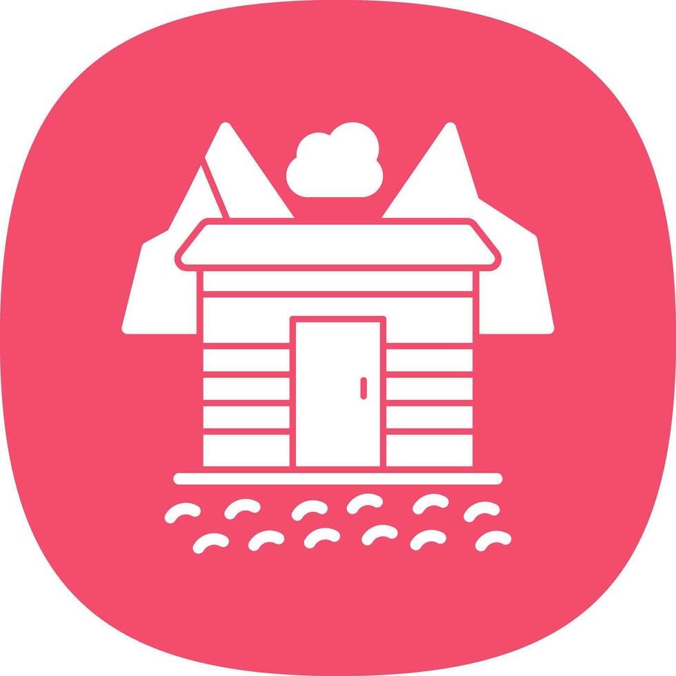 Snow-covered village Vector Icon Design