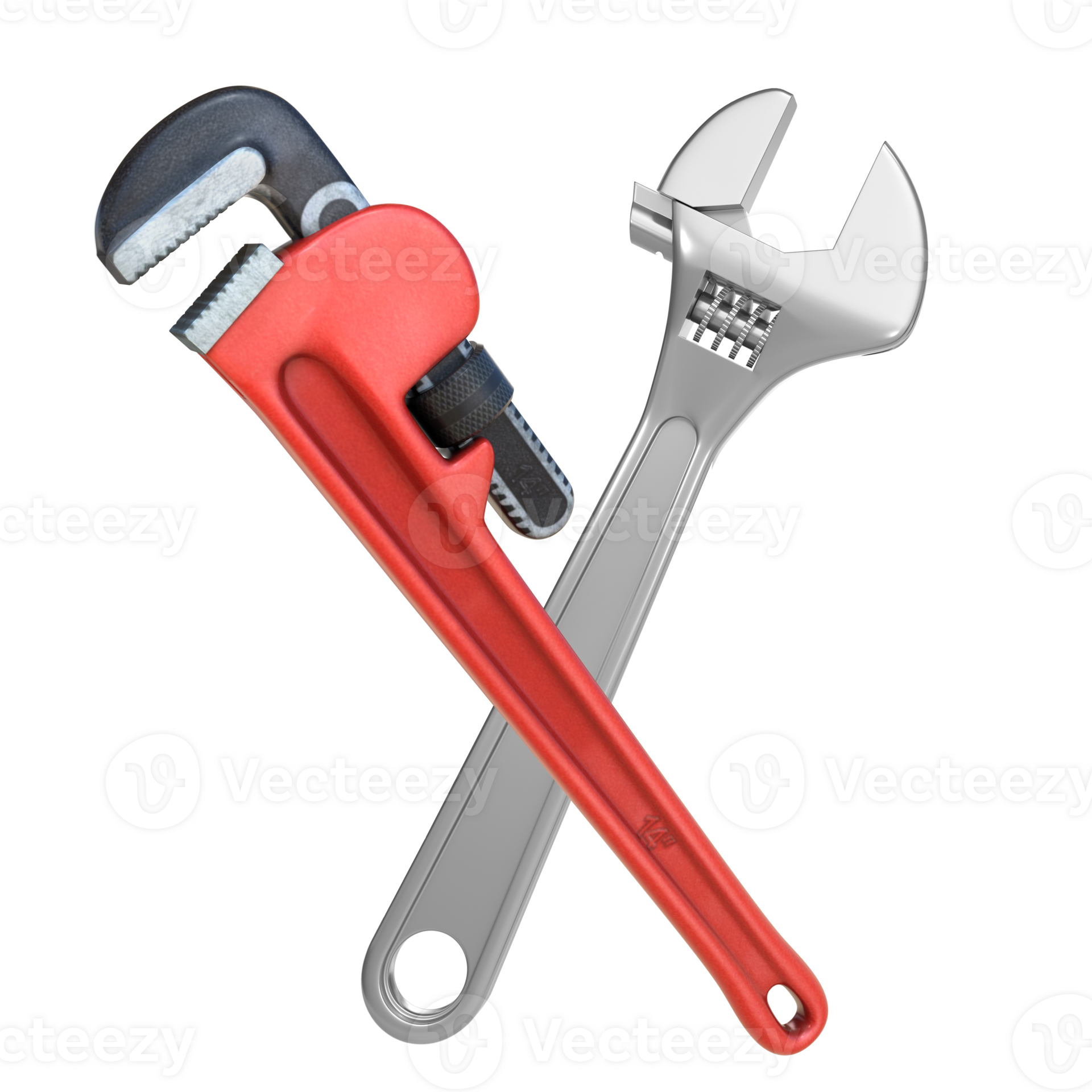 3D Rendering Monkey Wrench And Pipe Wrench 27275420 PNG