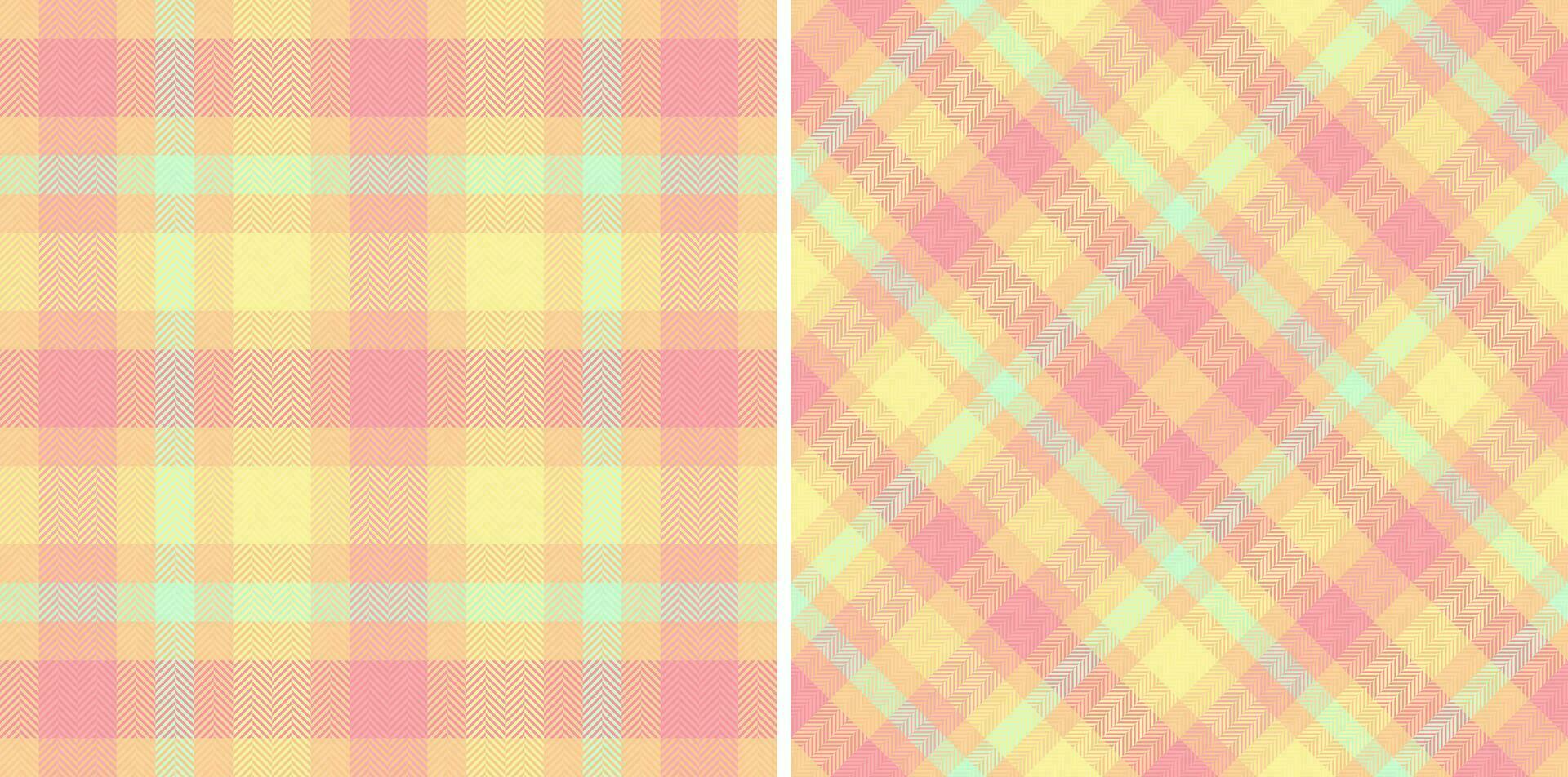 Plaid seamless tartan of check texture textile with a background fabric vector pattern.