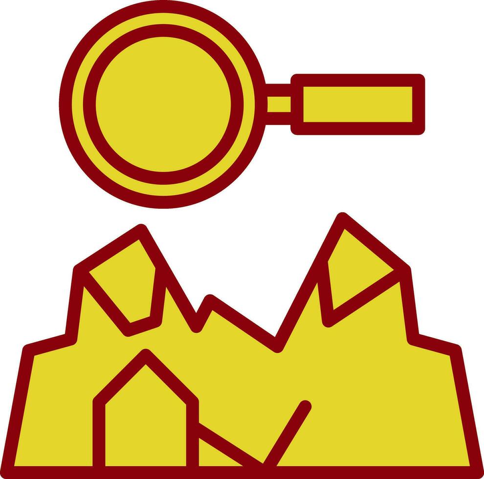 Ice cave exploration Vector Icon Design