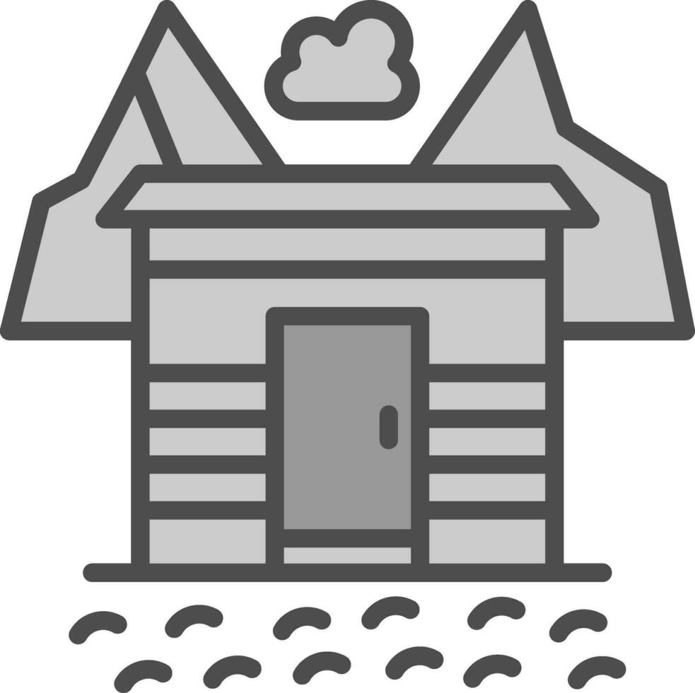 Snow-covered village Vector Icon Design