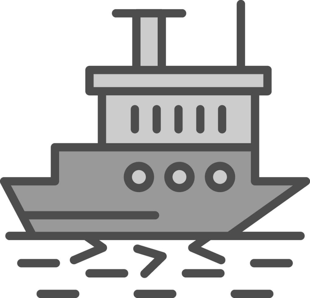 Icebreaker ship in action Vector Icon Design