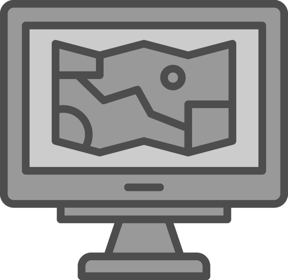 Game Map Vector Icon Design
