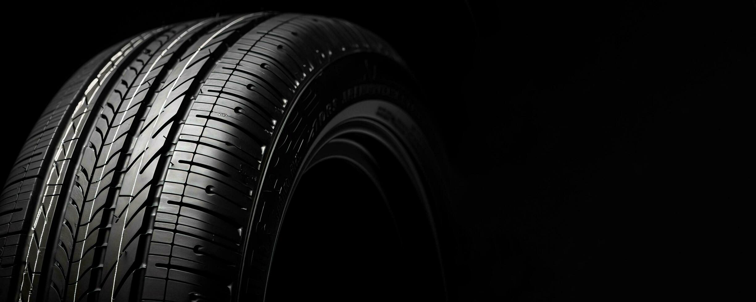 Close-up view of a car tire photo