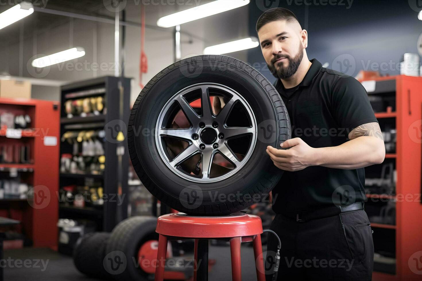 YouTube video of a mechanic explaining how to change a tire photo