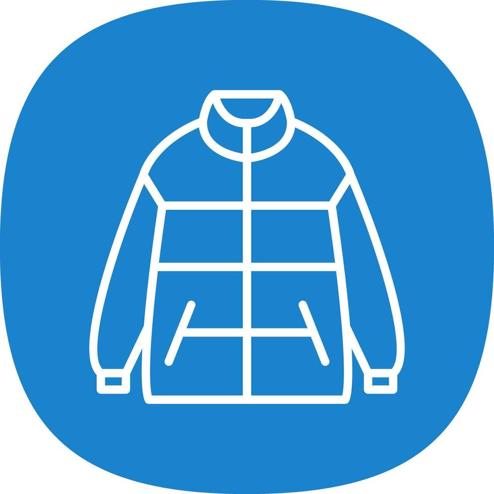 Winter jacket Vector Icon Design