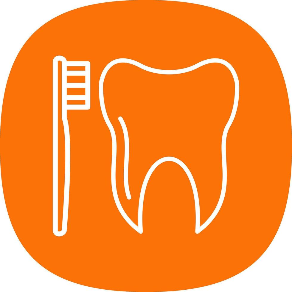 Tooth Brush Vector Icon Design