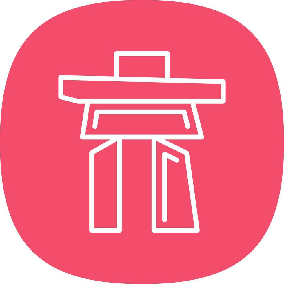 Inukshuk Vector Icon Design