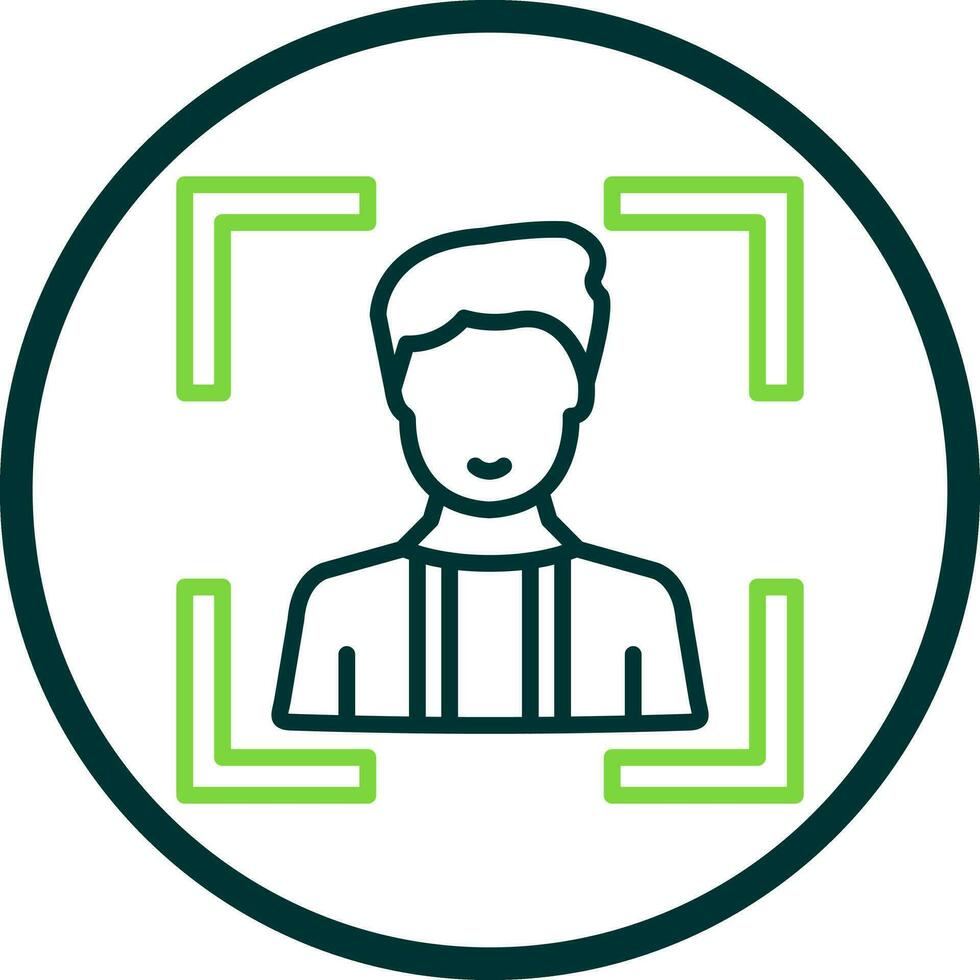 Face Scan Vector Icon Design