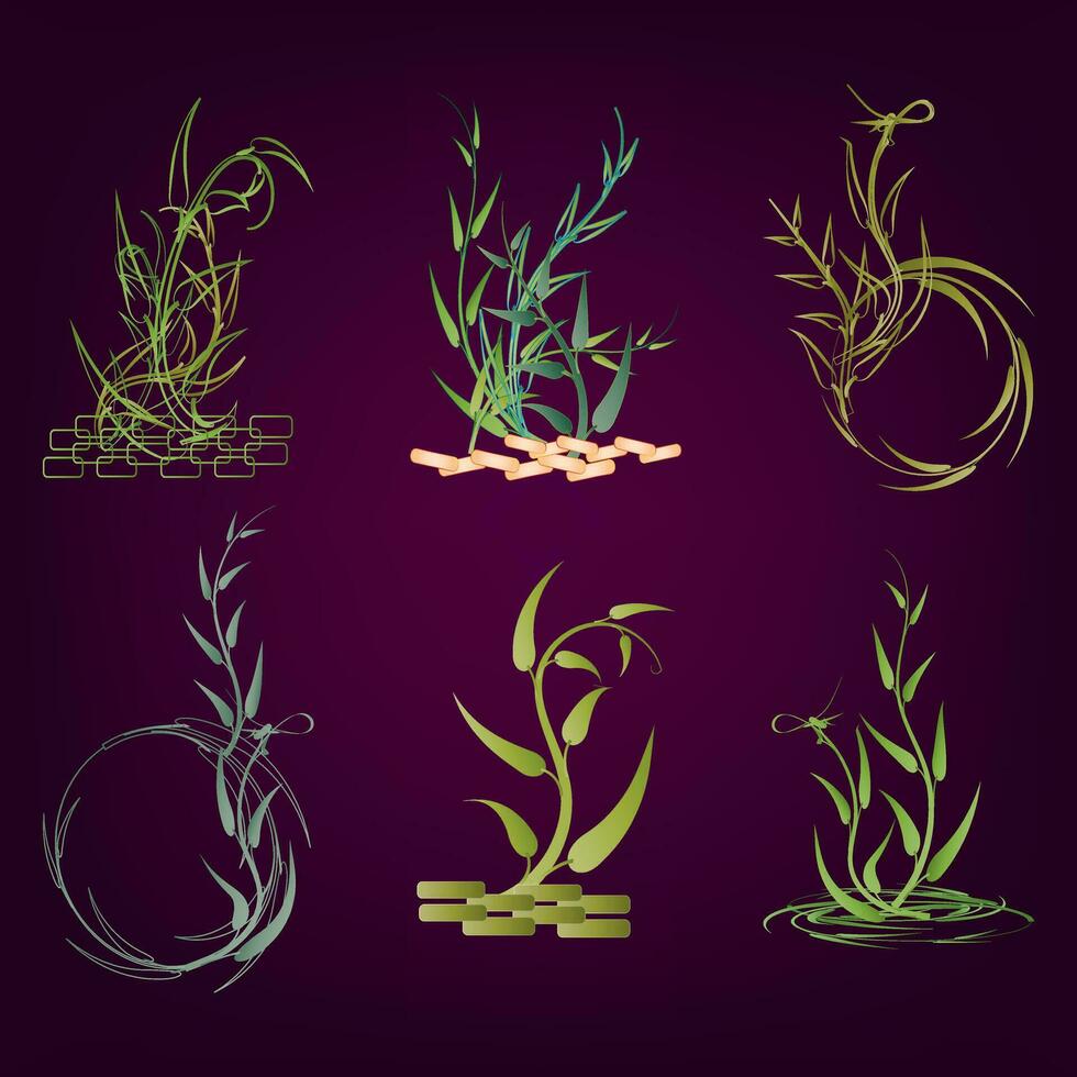 Set of botany houseplant aesthetic indoor abstract background art graphic design vector illustration 20230817