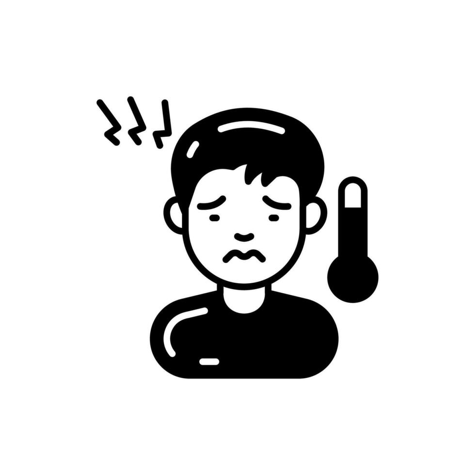 Fever icon in vector. Illustration vector