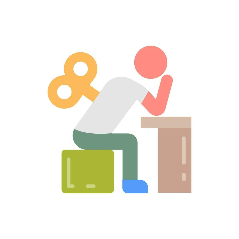 Fatigue icon in vector. Illustration vector