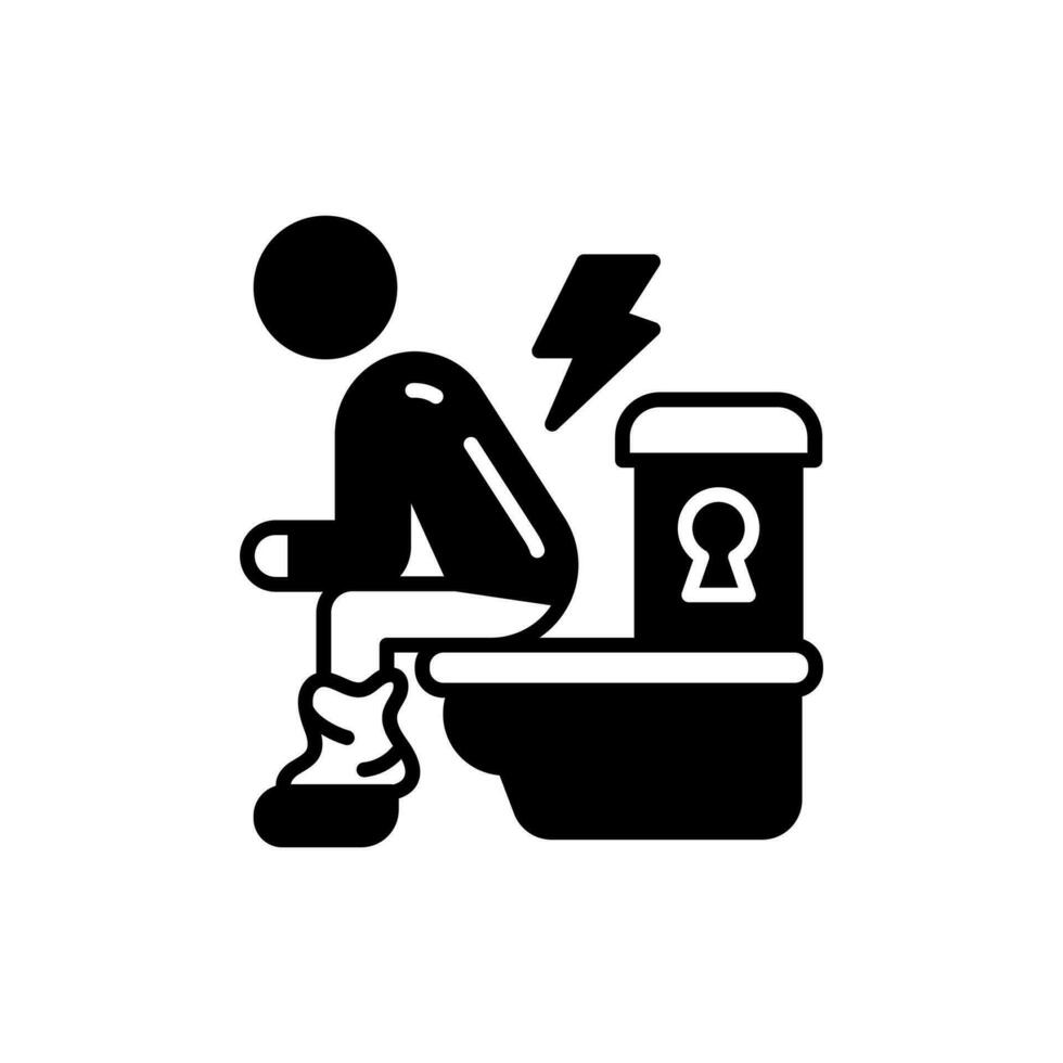Diarrhea icon in vector. Illustration vector