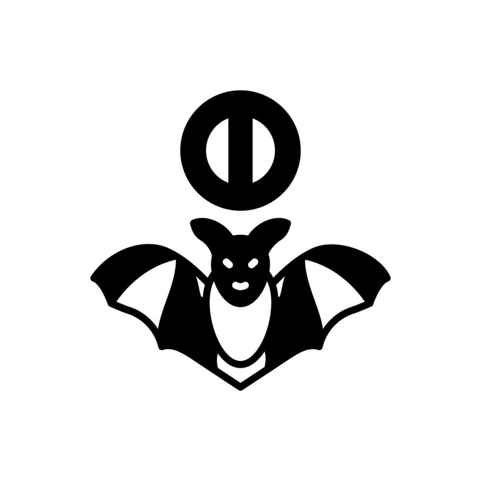 Bat Prohibition icon in vector. Illustration vector