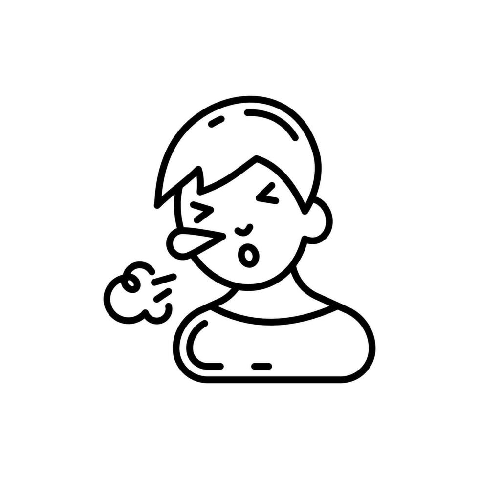 Sneezing icon in vector. Illustration vector